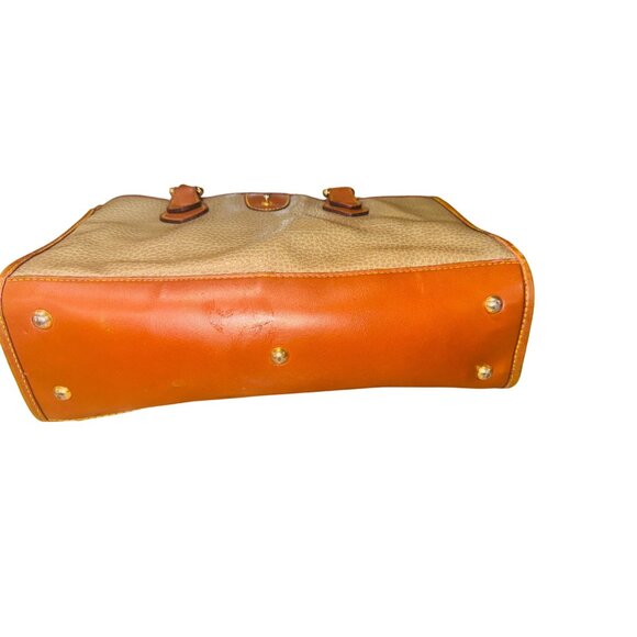 Vintage Y2K Braciano Belle Rose Pebble Leather Shoulder Handbag Olive Tan Brown - Picture 4 of 16